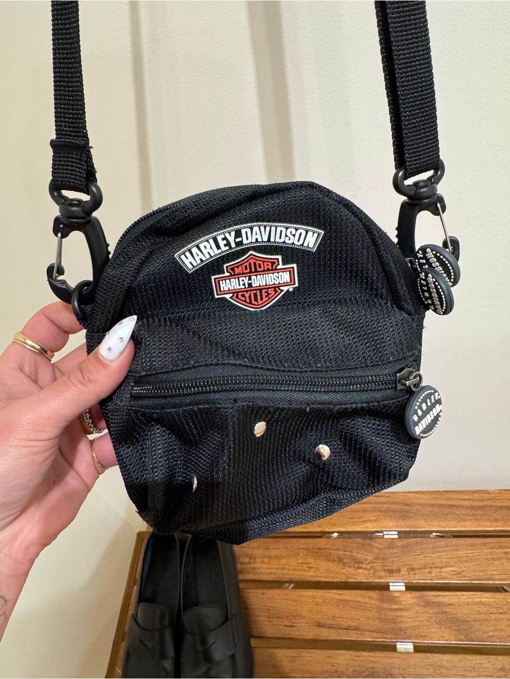 Harley-Davidson Black Mini Crossbody Belt Bag - Picture 2 of 4